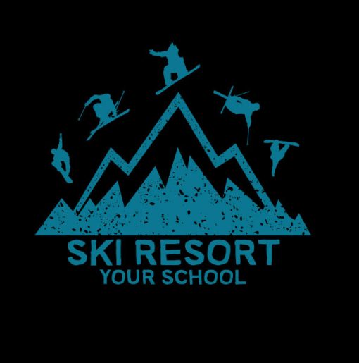 Ski resort your school custom logo